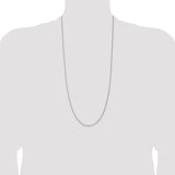 14k White Gold 1.25mm Spiga Chain