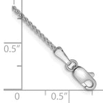 14k White Gold 1.25mm Spiga Chain