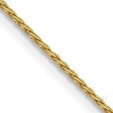 14K .7mm Round Parisian Wheat Chain