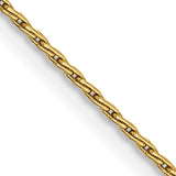 14K 1mm Round Parisian Wheat Chain