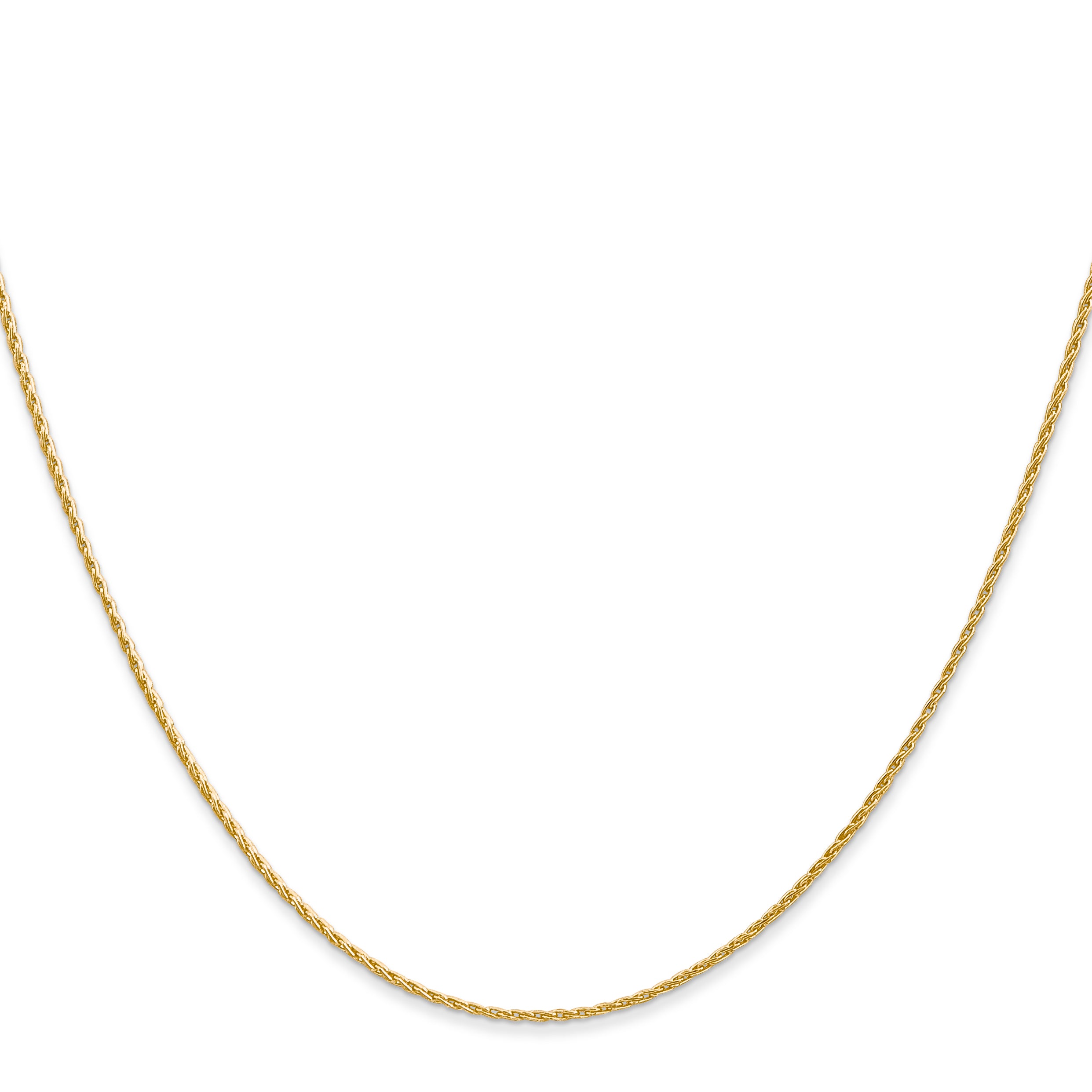14K 1mm Round Parisian Wheat Chain