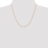 14K 1mm Round Parisian Wheat Chain