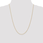 14K 1mm Round Parisian Wheat Chain