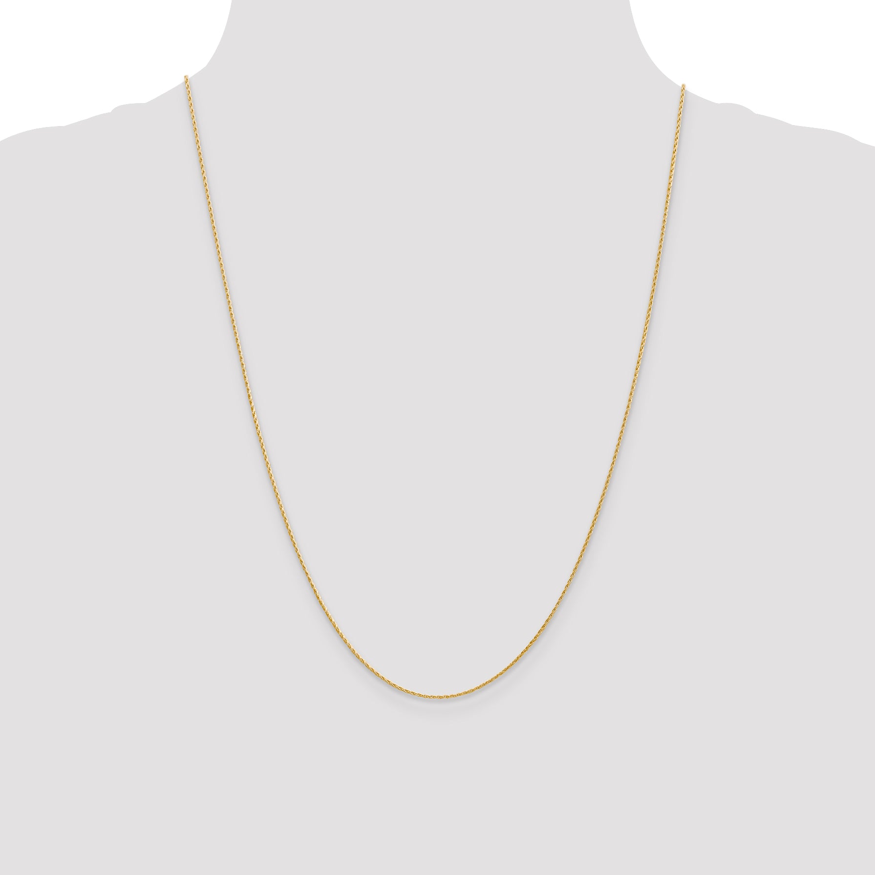 14K 1mm Round Parisian Wheat Chain