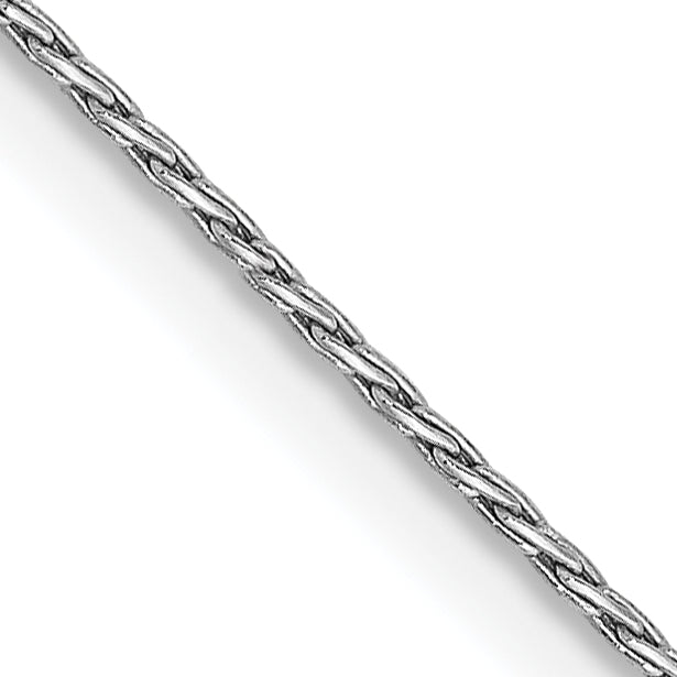 14K White Gold .7mm Round Parisian Wheat Chain