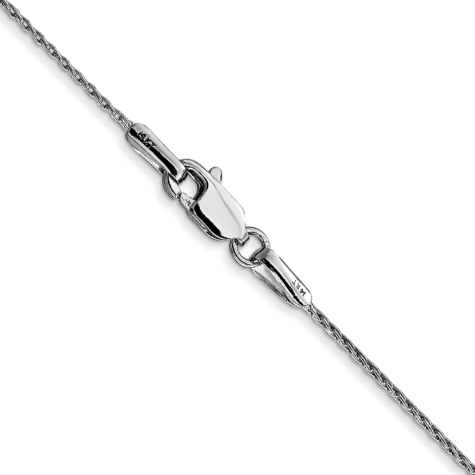 14K White Gold .7mm Round Parisian Wheat Chain