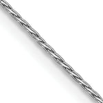 14K White Gold .7mm Round Parisian Wheat Chain