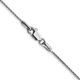 14K White Gold .7mm Round Parisian Wheat Chain