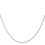 14K White Gold 1mm Round Parisian Wheat Chain