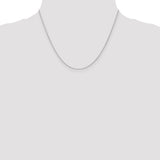 14K White Gold 1mm Round Parisian Wheat Chain