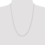 14K White Gold 1mm Round Parisian Wheat Chain