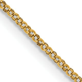 14k 1.15mm Rolo Pendant Chain