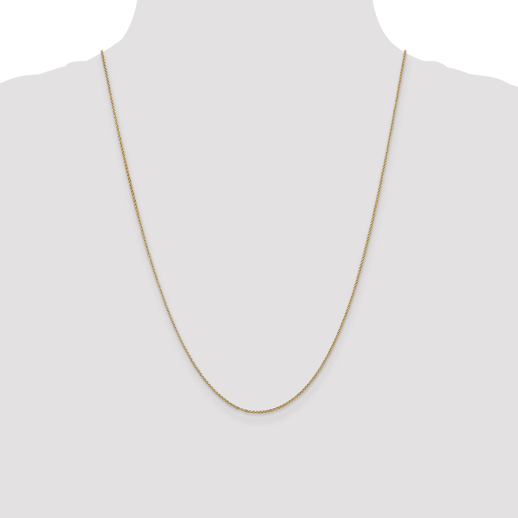 14k 1.15mm Rolo Pendant Chain