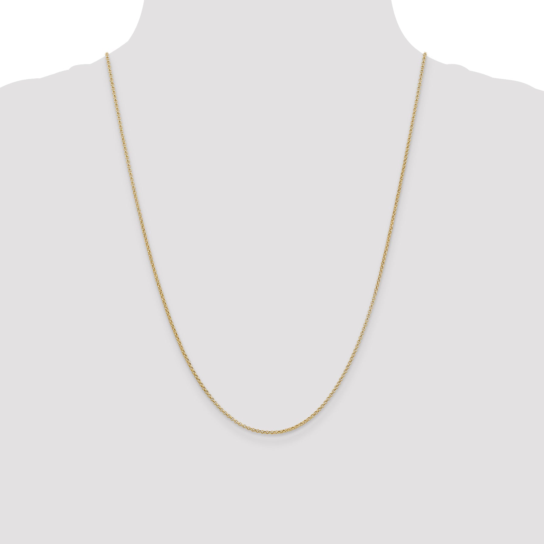 14k 1.55mm Rolo Pendant Chain