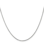 14k White Gold 1.15mm Rolo Pendant Chain