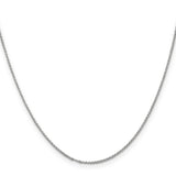 14k White Gold 1.15mm Rolo Pendant Chain