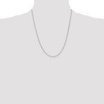 14k White Gold 1.55mm Rolo Pendant Chain