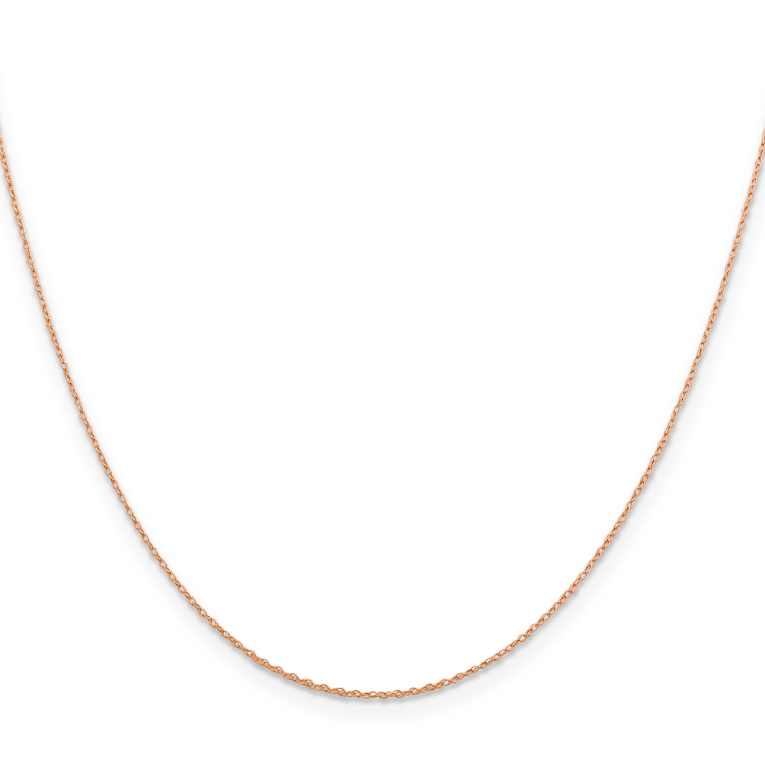 14k Rose Gold .5mm Baby Rope Chain