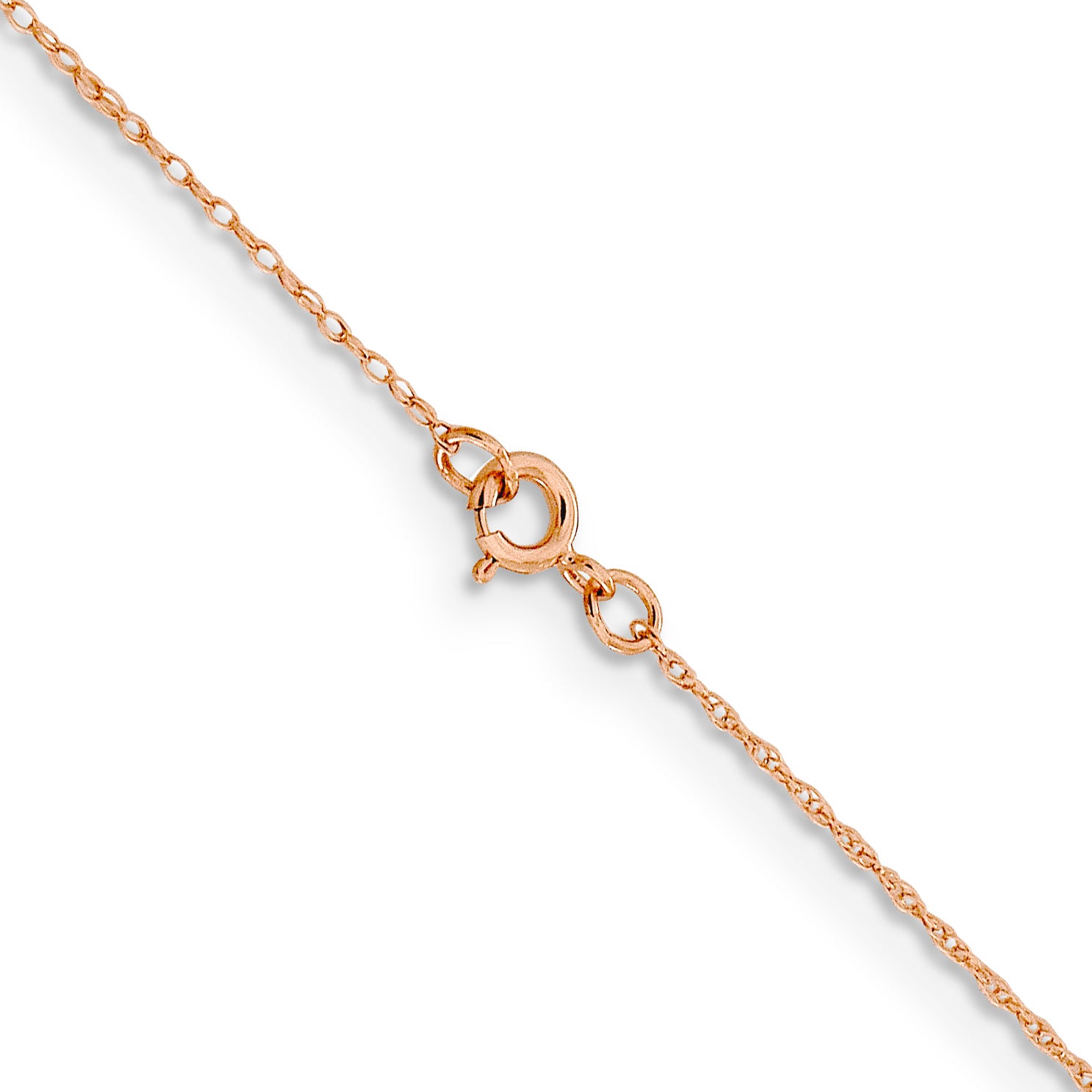 14k Rose Gold .5mm Baby Rope Chain