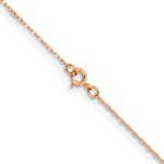 14k Rose Gold .5mm Baby Rope Chain
