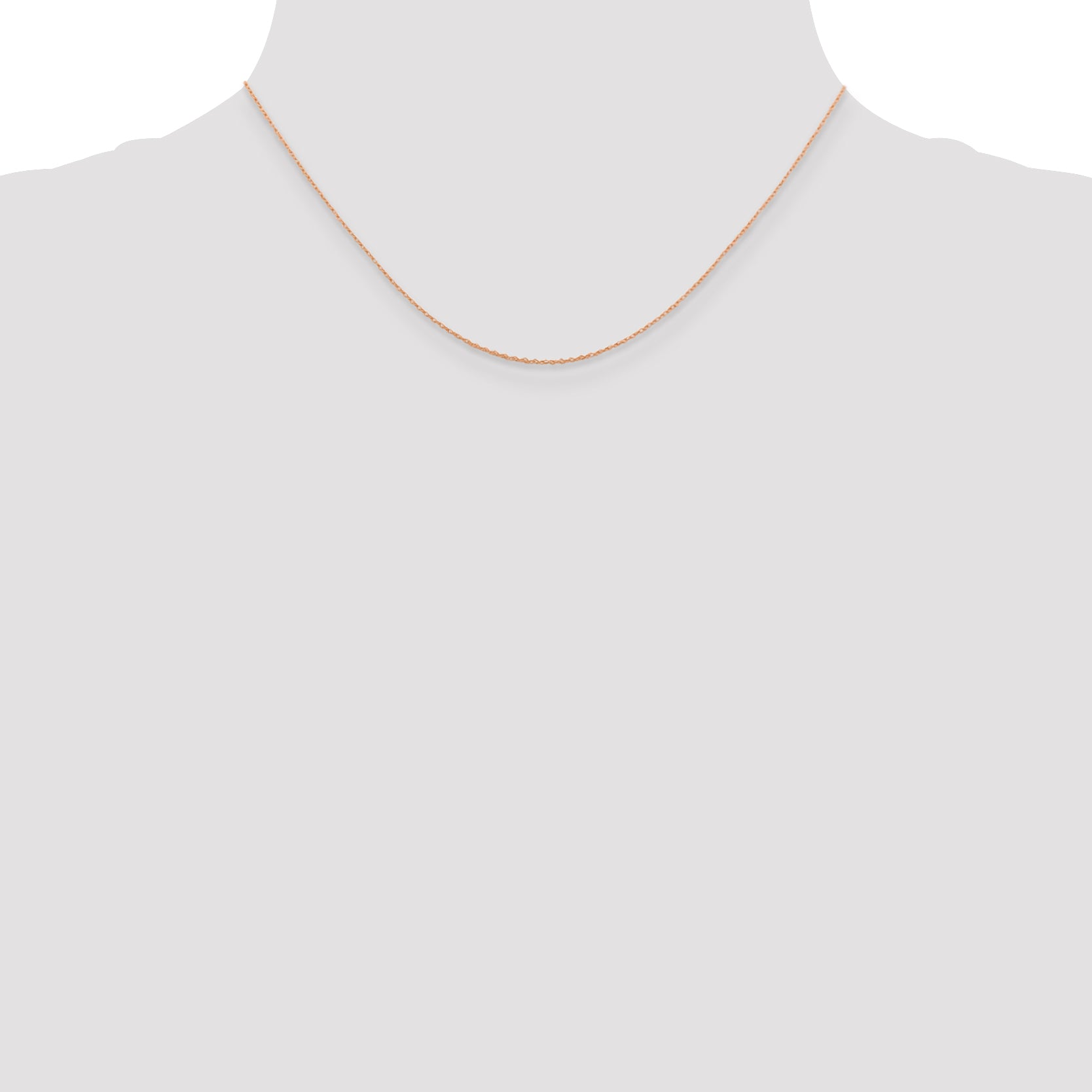 14k Rose Gold .5mm Baby Rope Chain