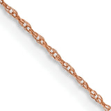 14k Rose Gold .5mm Baby Rope Chain
