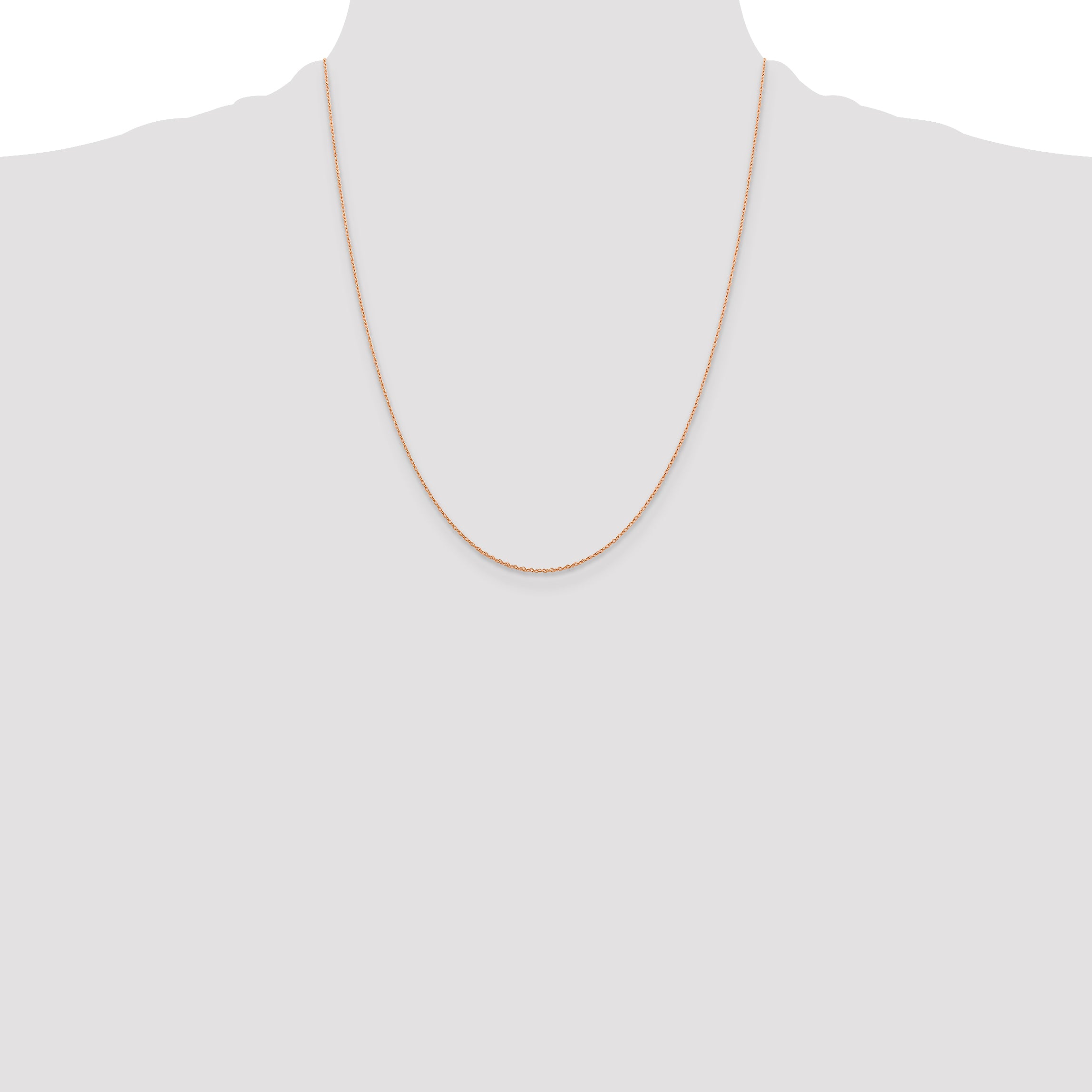 14k Rose Gold .5mm Baby Rope Chain