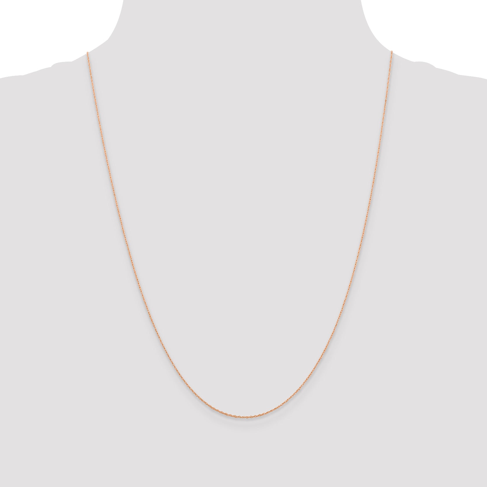 14k Rose Gold .5mm Baby Rope Chain