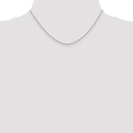14k White Gold .9mm D/C Round Open Link Cable Chain