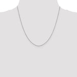 14k White Gold .9mm D/C Round Open Link Cable Chain