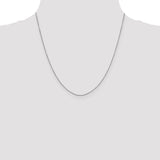 14k White Gold .9mm D/C Round Open Link Cable Chain