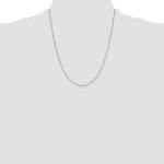 14k White Gold .9mm D/C Round Open Link Cable Chain