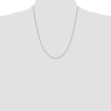 14k White Gold .9mm D/C Round Open Link Cable Chain