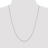 14k White Gold .9mm D/C Round Open Link Cable Chain