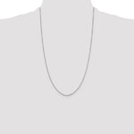 14k White Gold .9mm D/C Round Open Link Cable Chain