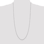 14k White Gold .9mm D/C Round Open Link Cable Chain