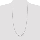14k White Gold .9mm D/C Round Open Link Cable Chain