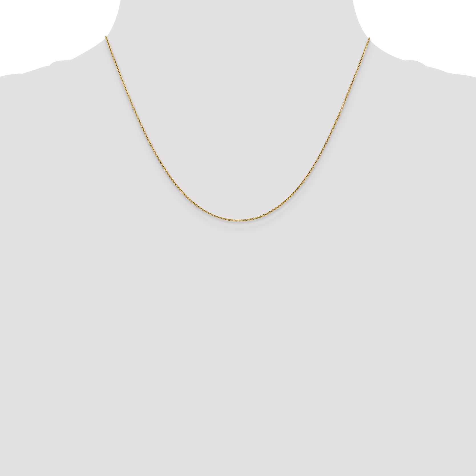 14k .9mm D/C Round Open Link Cable Chain