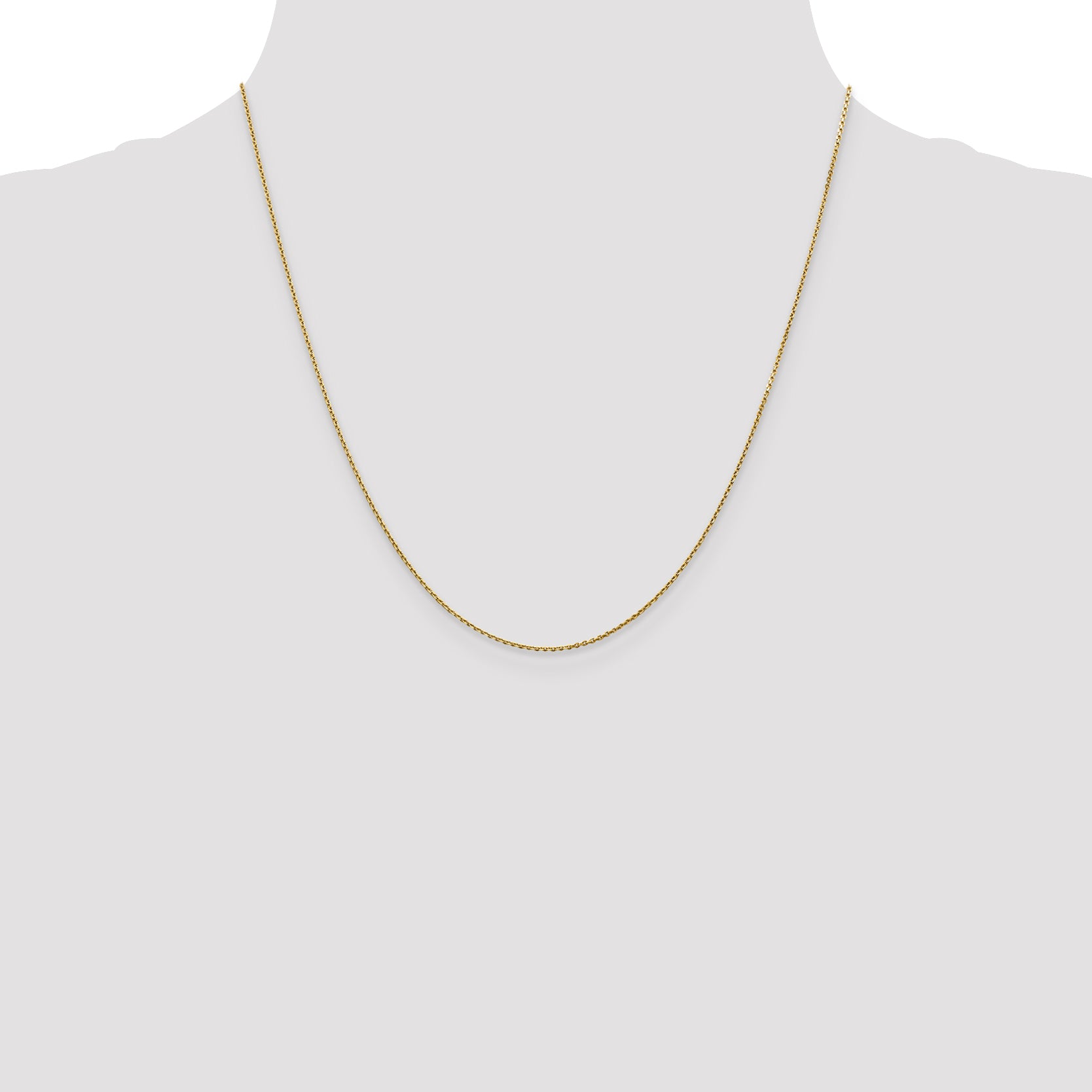 14k .9mm D/C Round Open Link Cable Chain