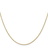 14k .9mm D/C Round Open Link Cable Chain