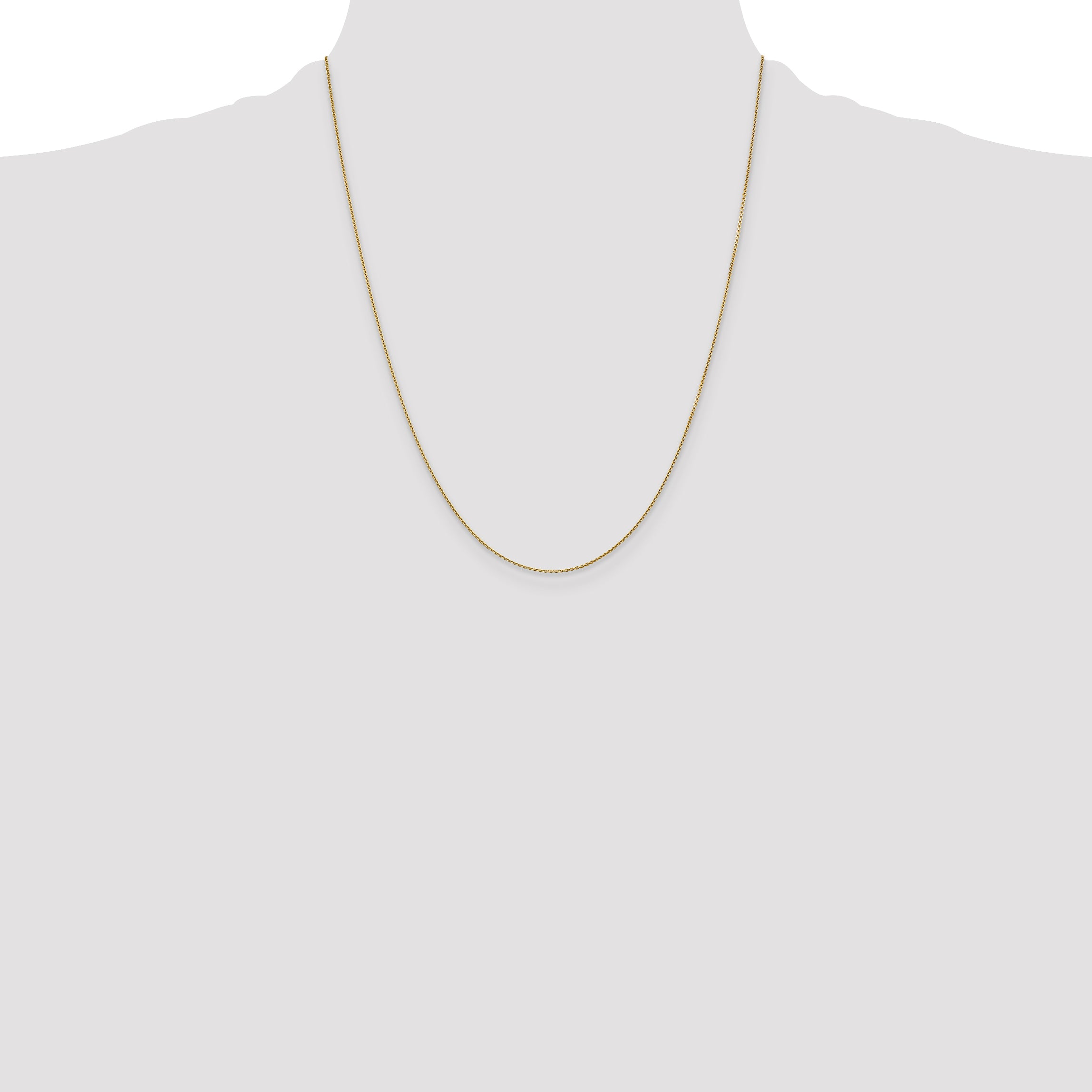 14k .9mm D/C Round Open Link Cable Chain