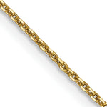 14k .9mm D/C Round Open Link Cable Chain