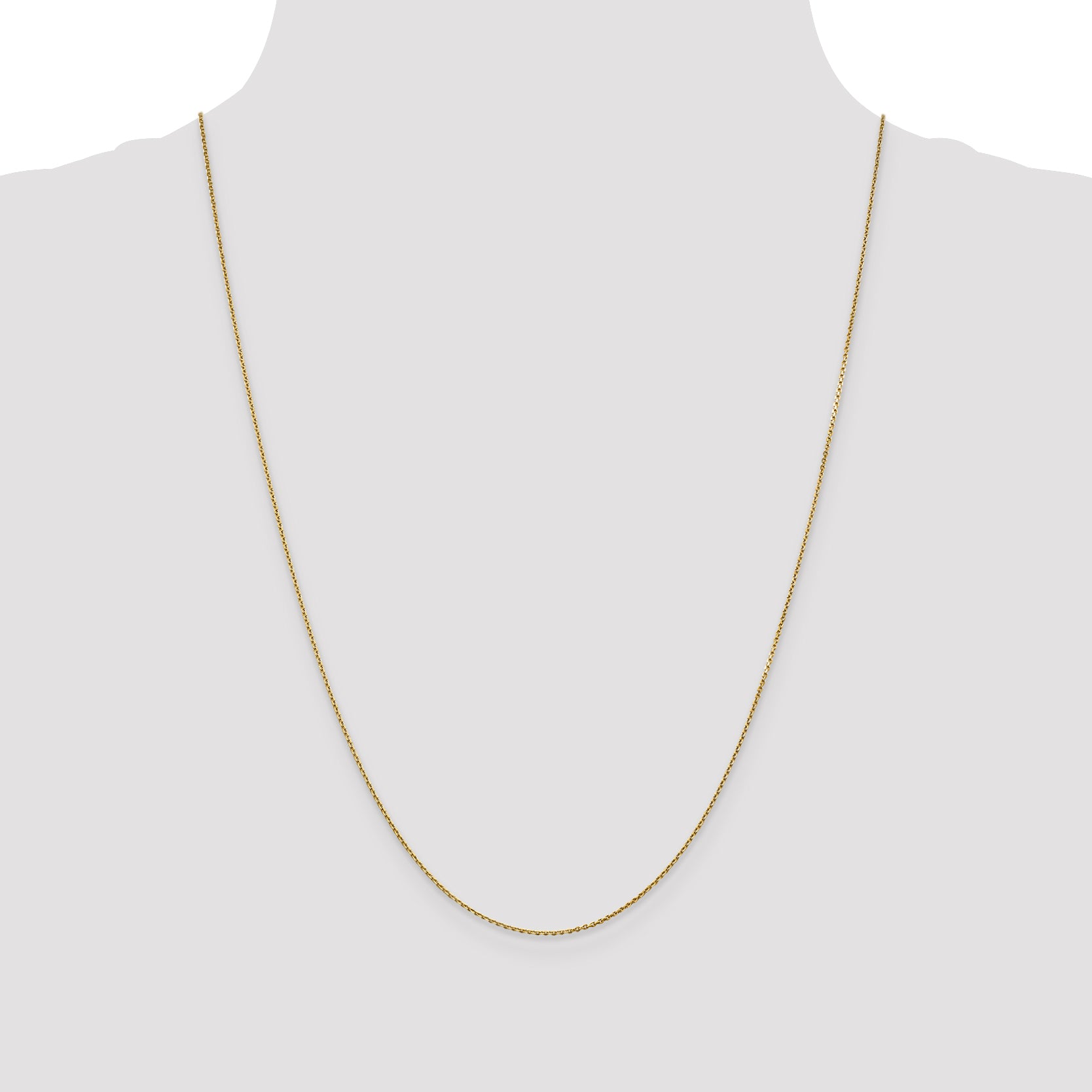 14k .9mm D/C Round Open Link Cable Chain