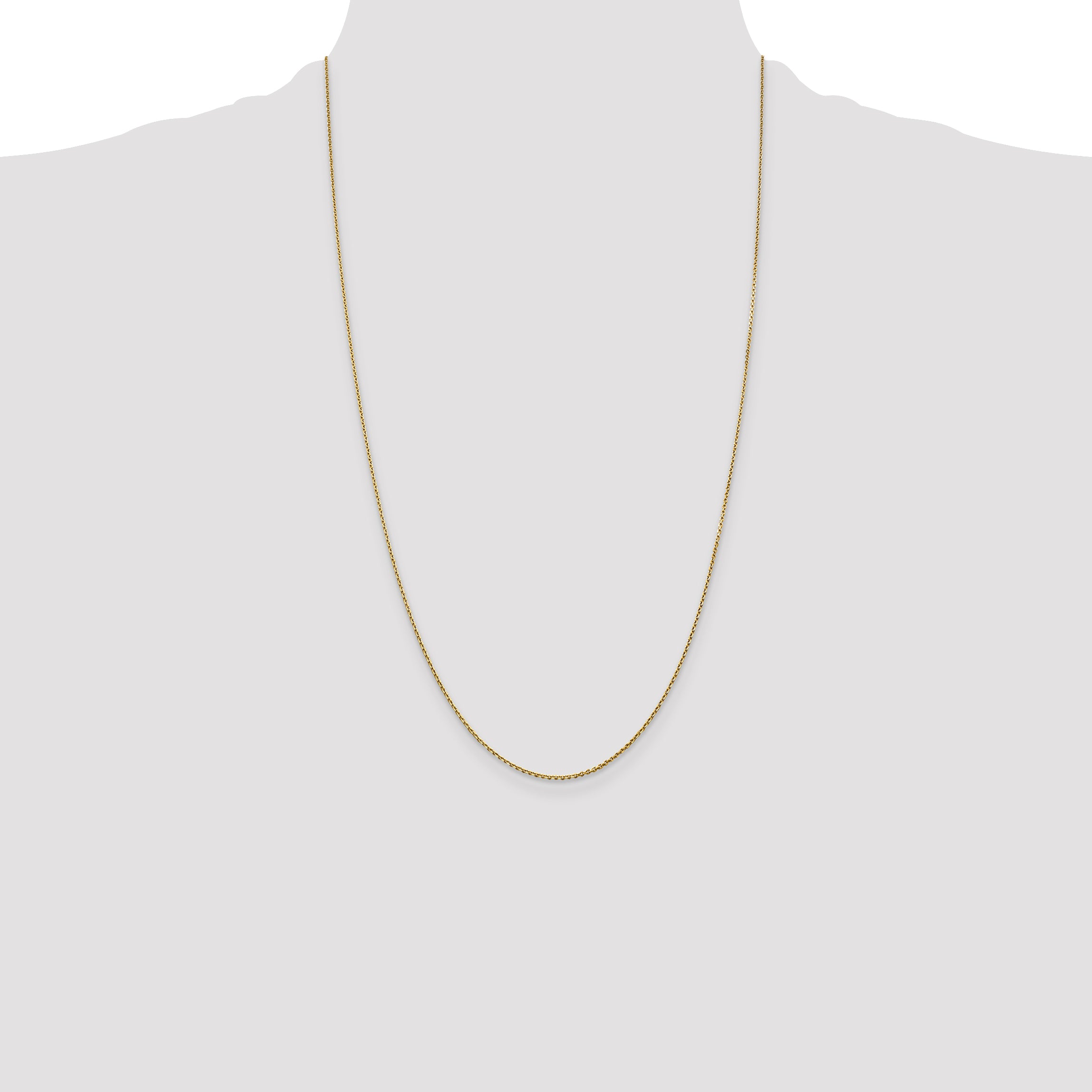 14k .9mm D/C Round Open Link Cable Chain