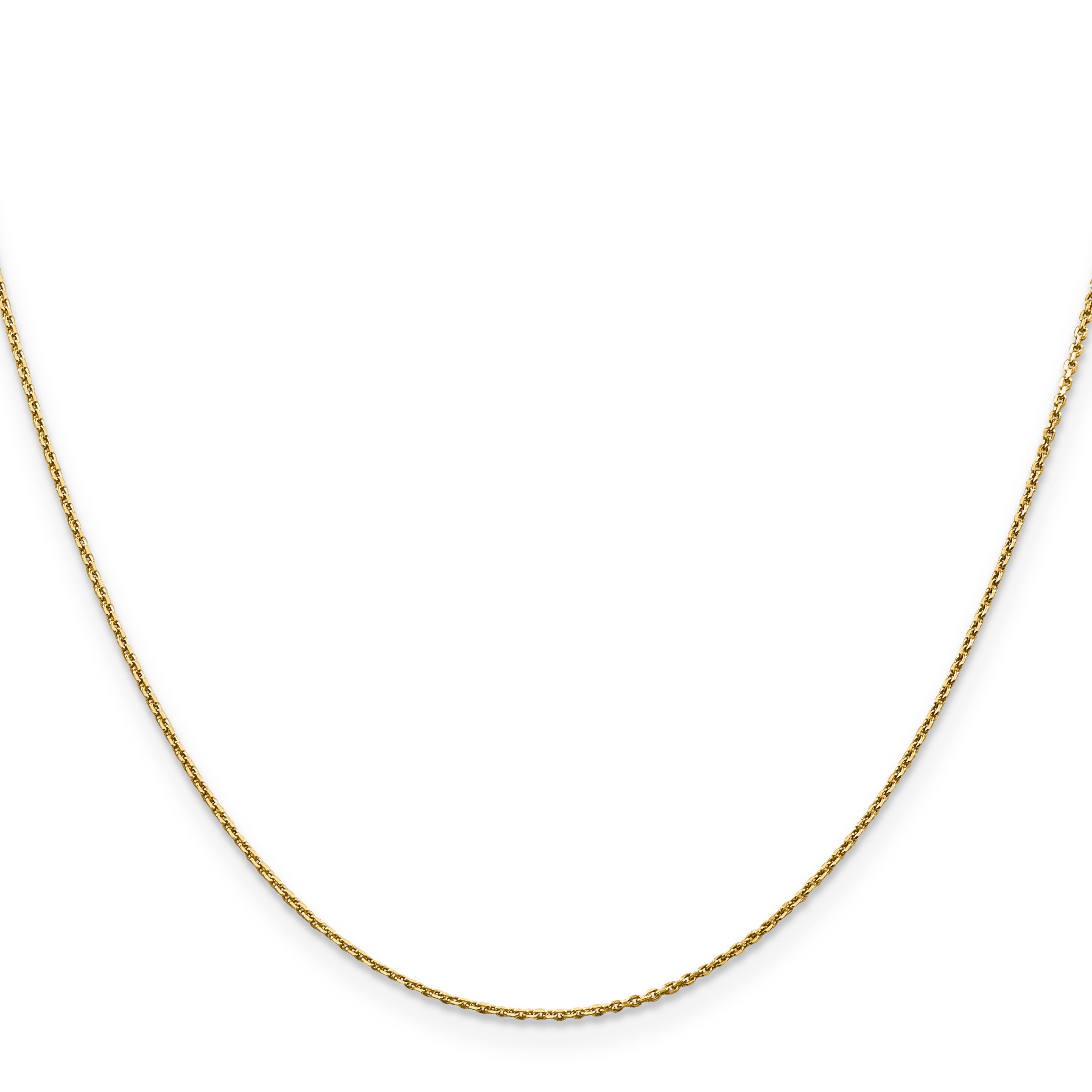 14k .9mm D/C Round Open Link Cable Chain