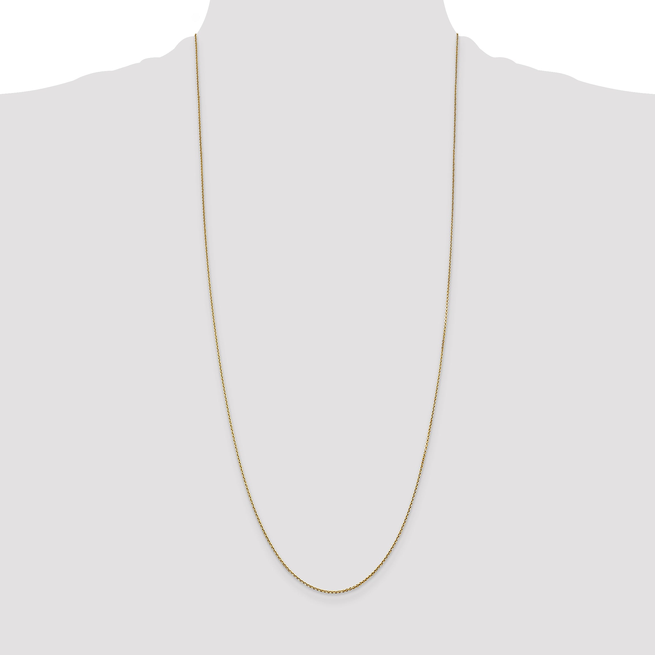 14k .9mm D/C Round Open Link Cable Chain