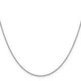 14k White Gold 1.4mm Forzantine Cable Chain