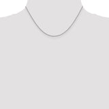 14k White Gold 1.4mm Forzantine Cable Chain