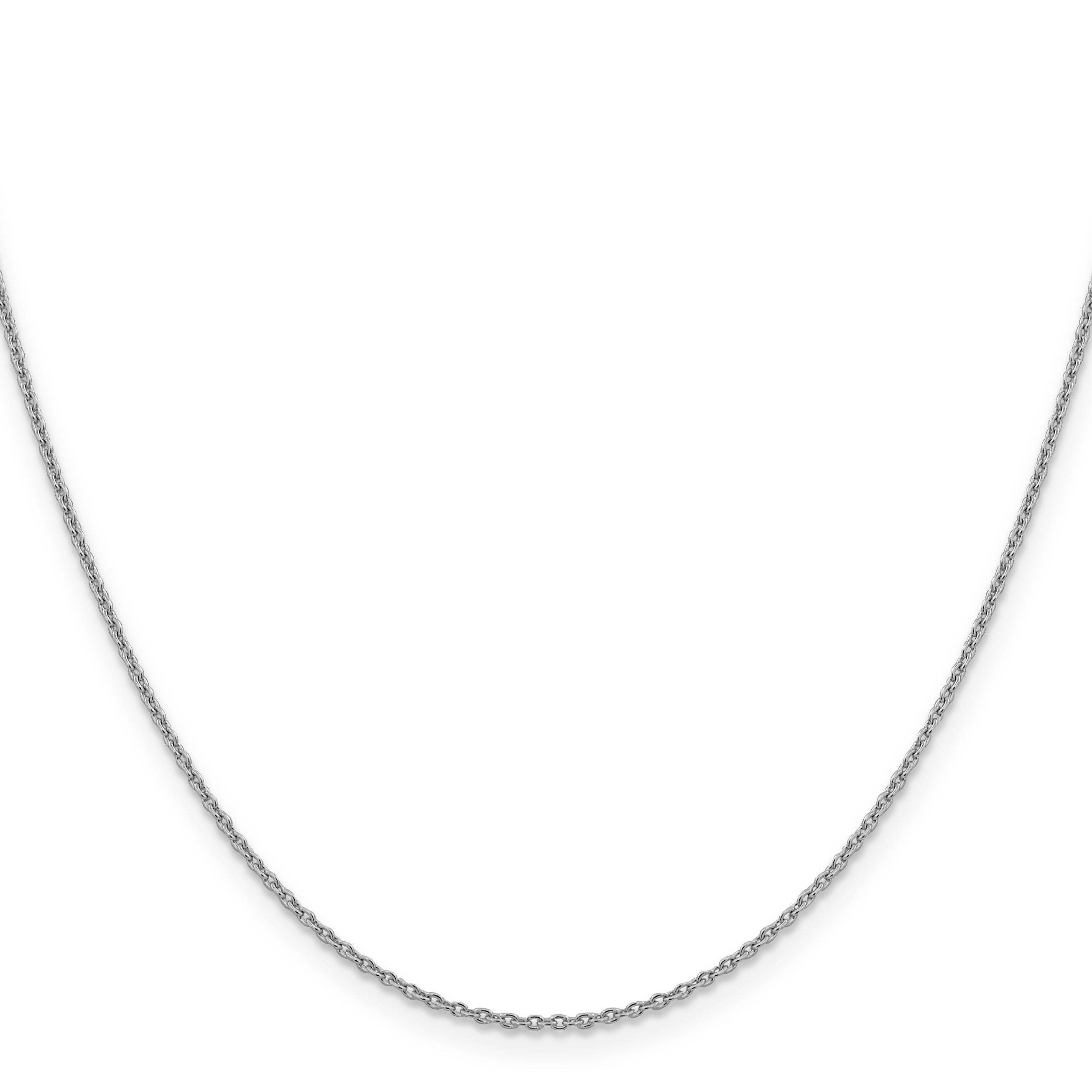 14k White Gold 1.4mm Forzantine Cable Chain