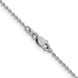 14k White Gold 1.4mm Forzantine Cable Chain